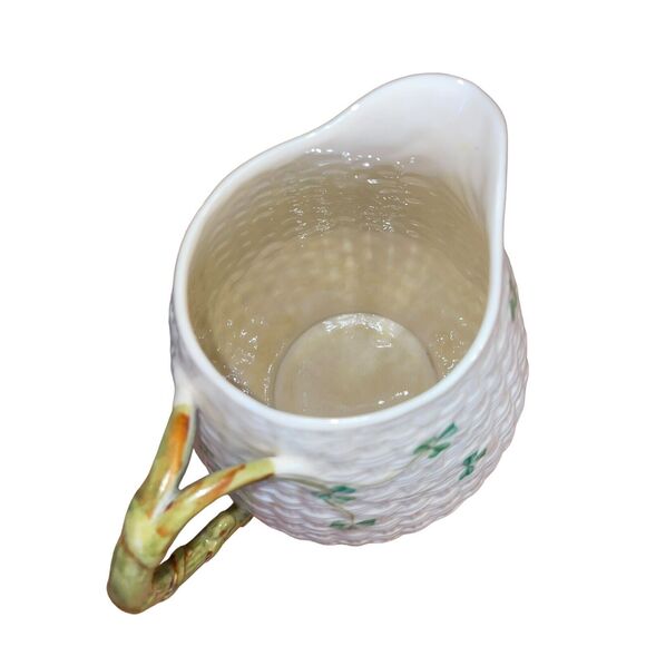 Belleek Shamrock Basket Weave 6” Water /Juice Pitcher 6th Green Mark 1965-1980 - Picture 6 of 8